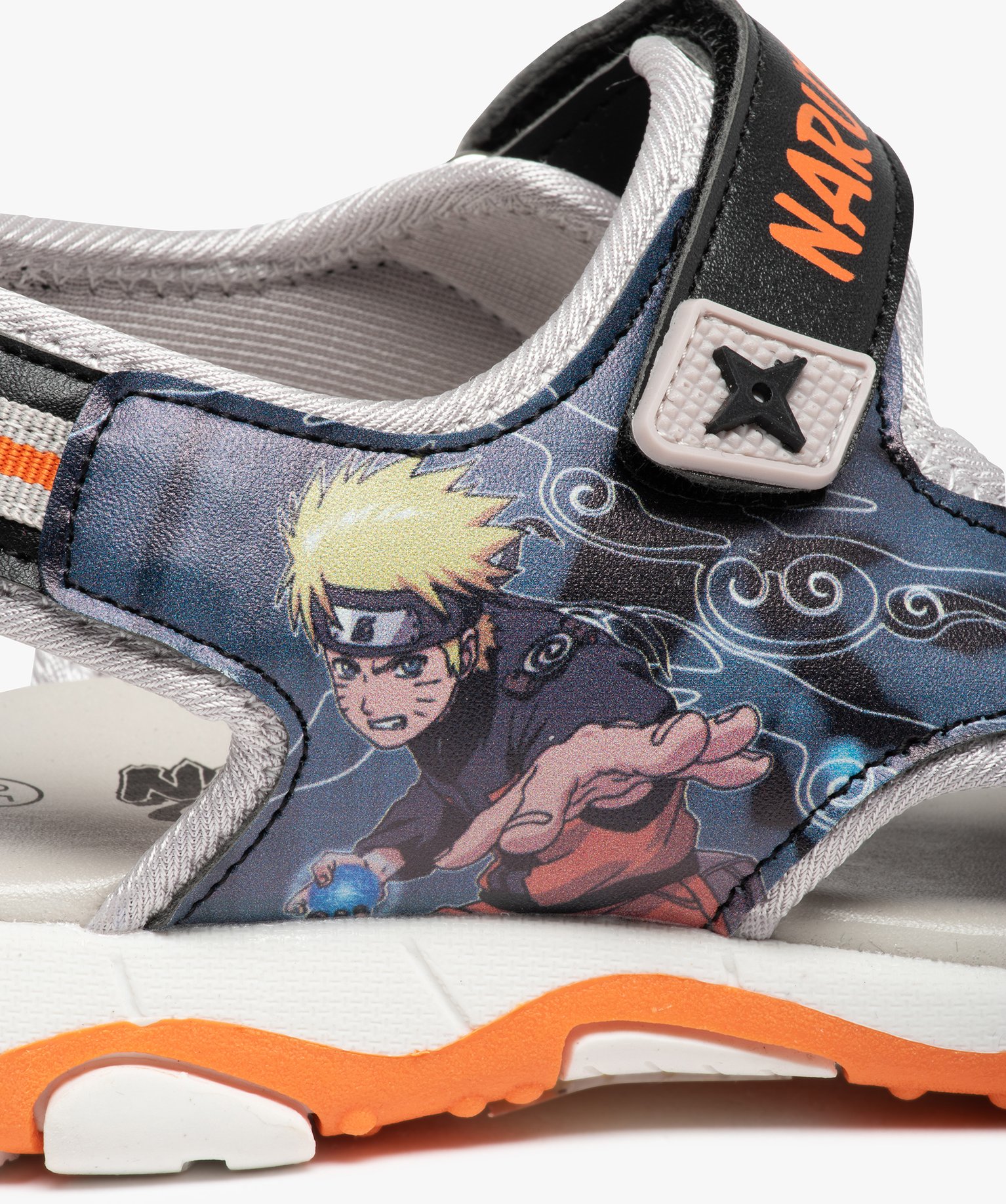 Sandales sport Garçon imprimées à scratchs - Naruto bleu | GEMO