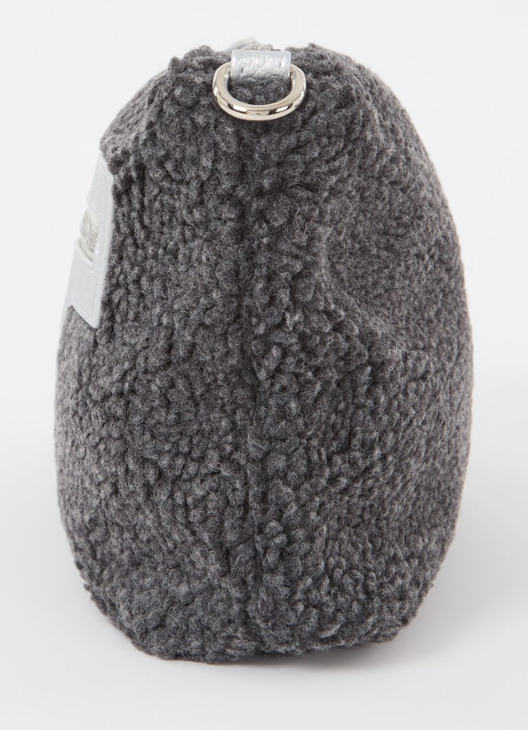 10DAYS  Mini crossbodytas van teddy met afneembare schouderriem