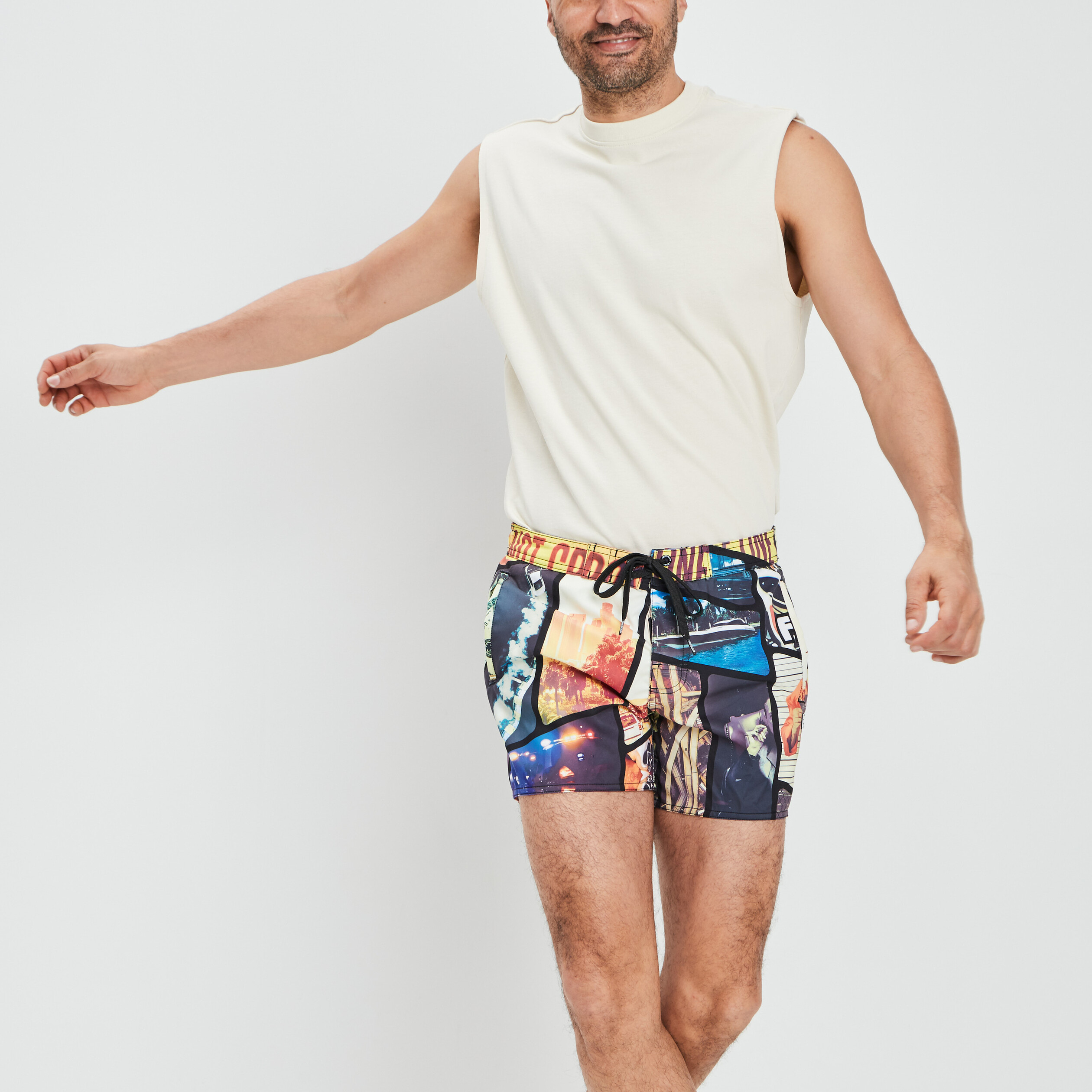 Short de bain multicolore homme | La Halle