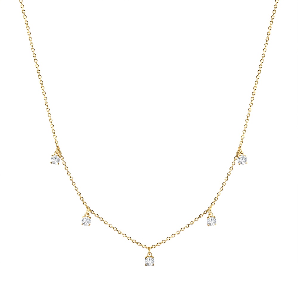 Glanzstücke München Collier en argent Argent sterling Oxyde de zirconium (CZ) en Or jaune collier