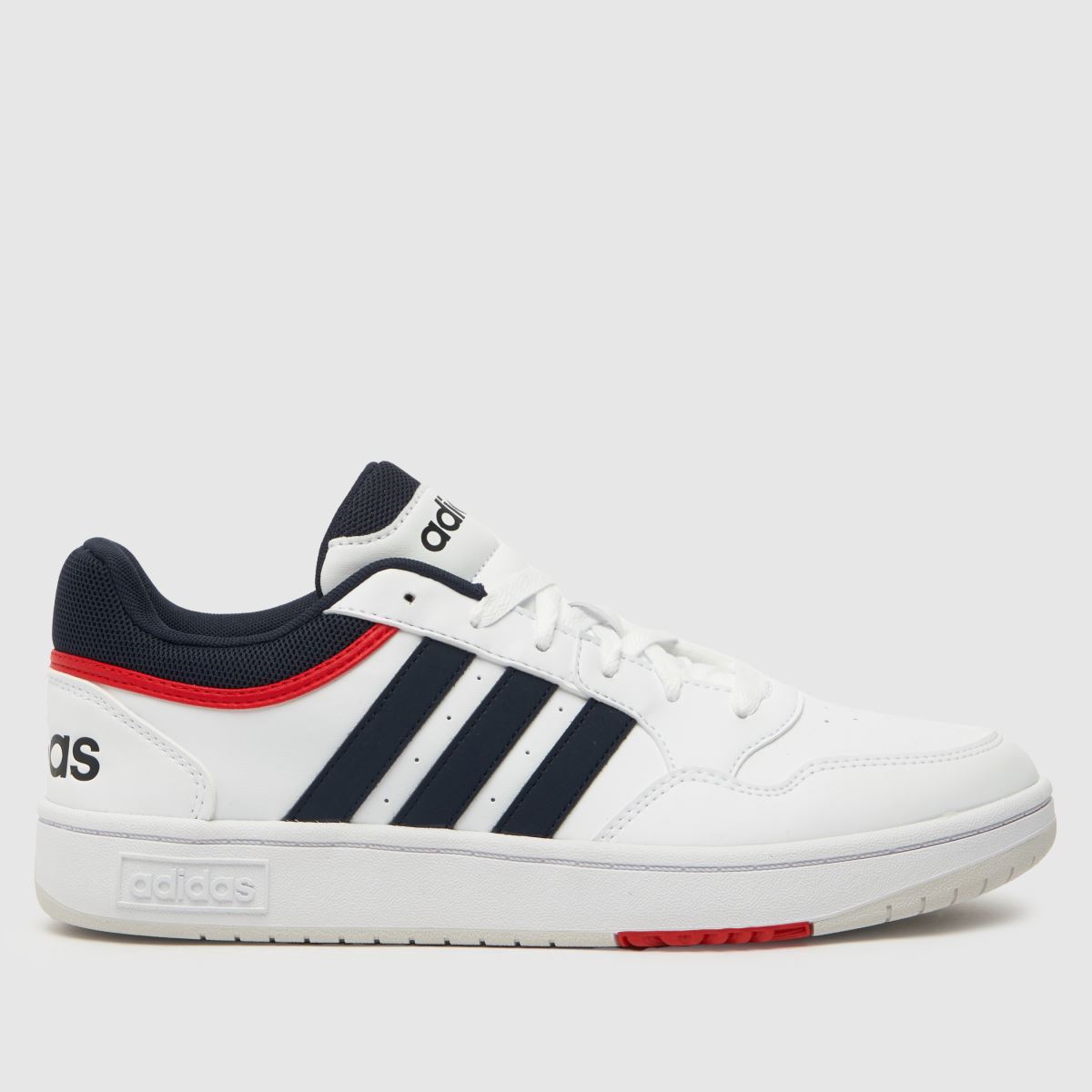adidas Hoops 3.0 cipők fehér és sötétkék színben