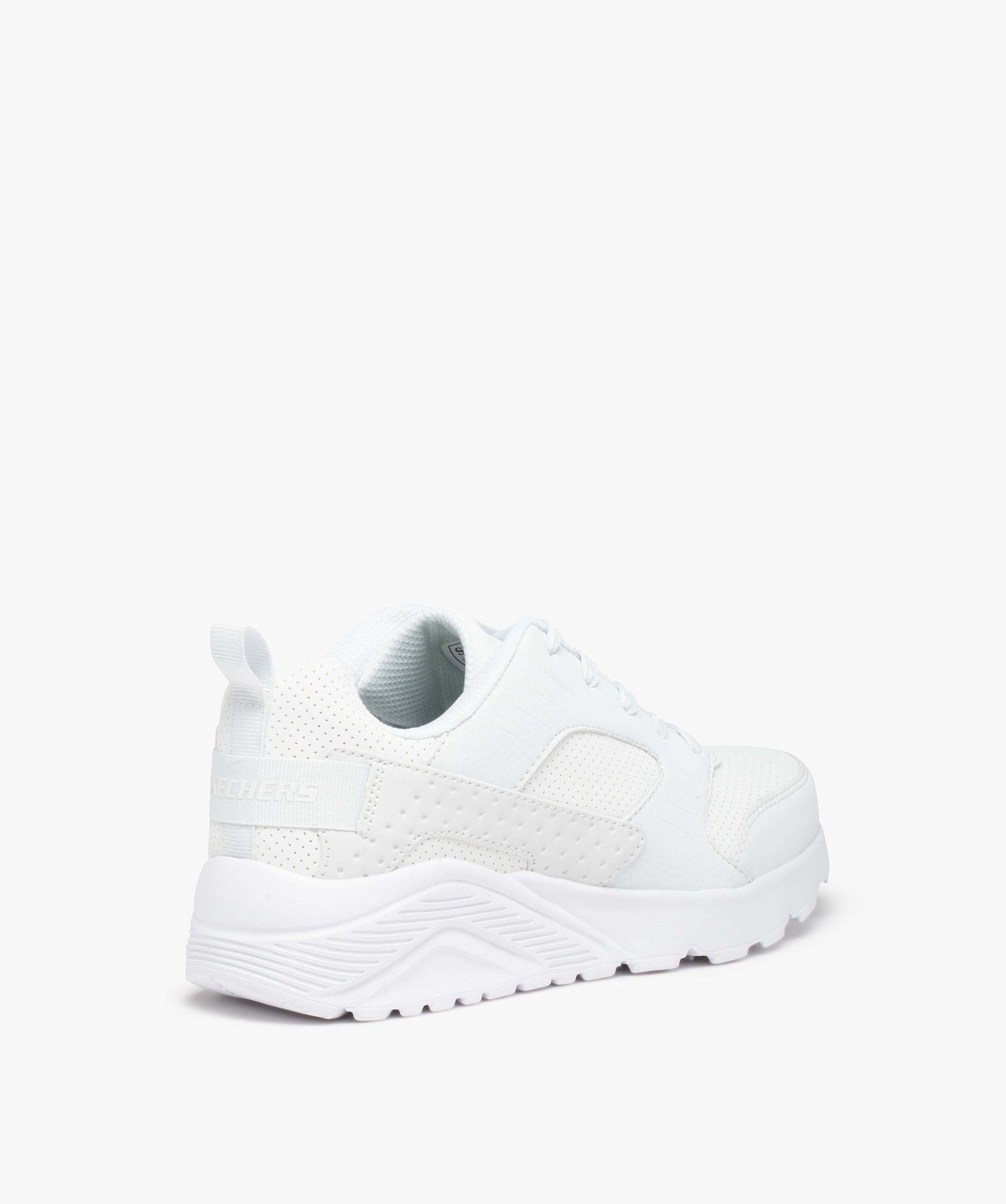 Baskets Garçon unies à lacets - Skechers Unolite blanc | GEMO