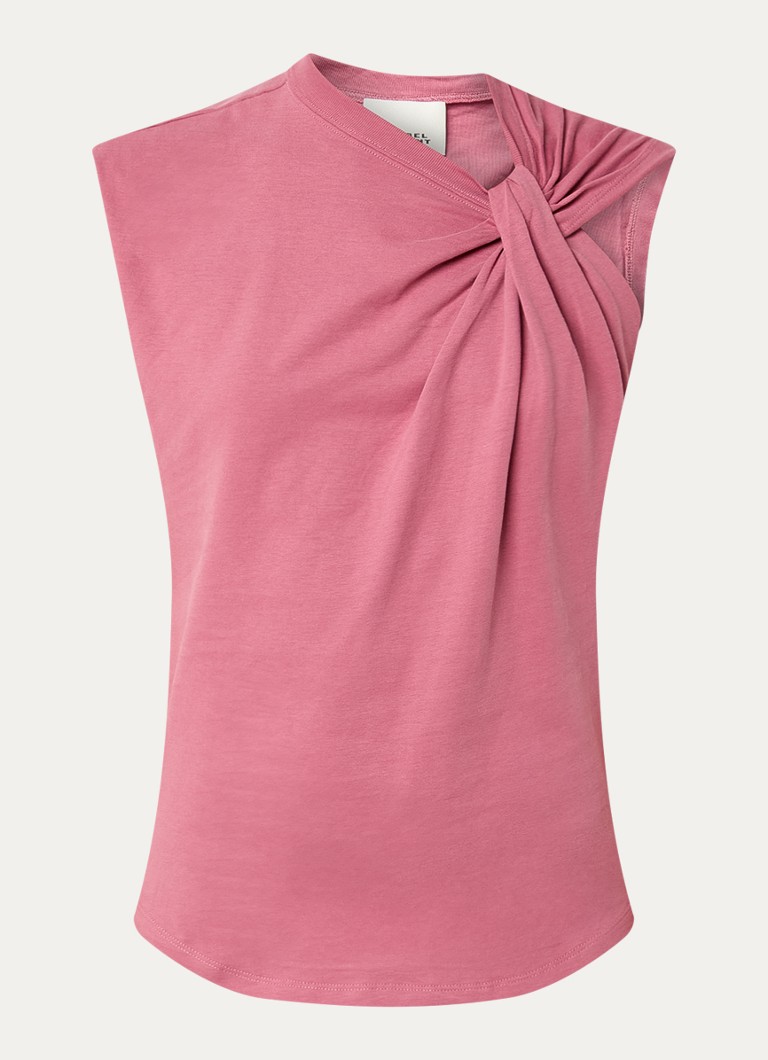 T-shirt Isabel Marant Nayda in cotone biologico con scollo asimmetrico