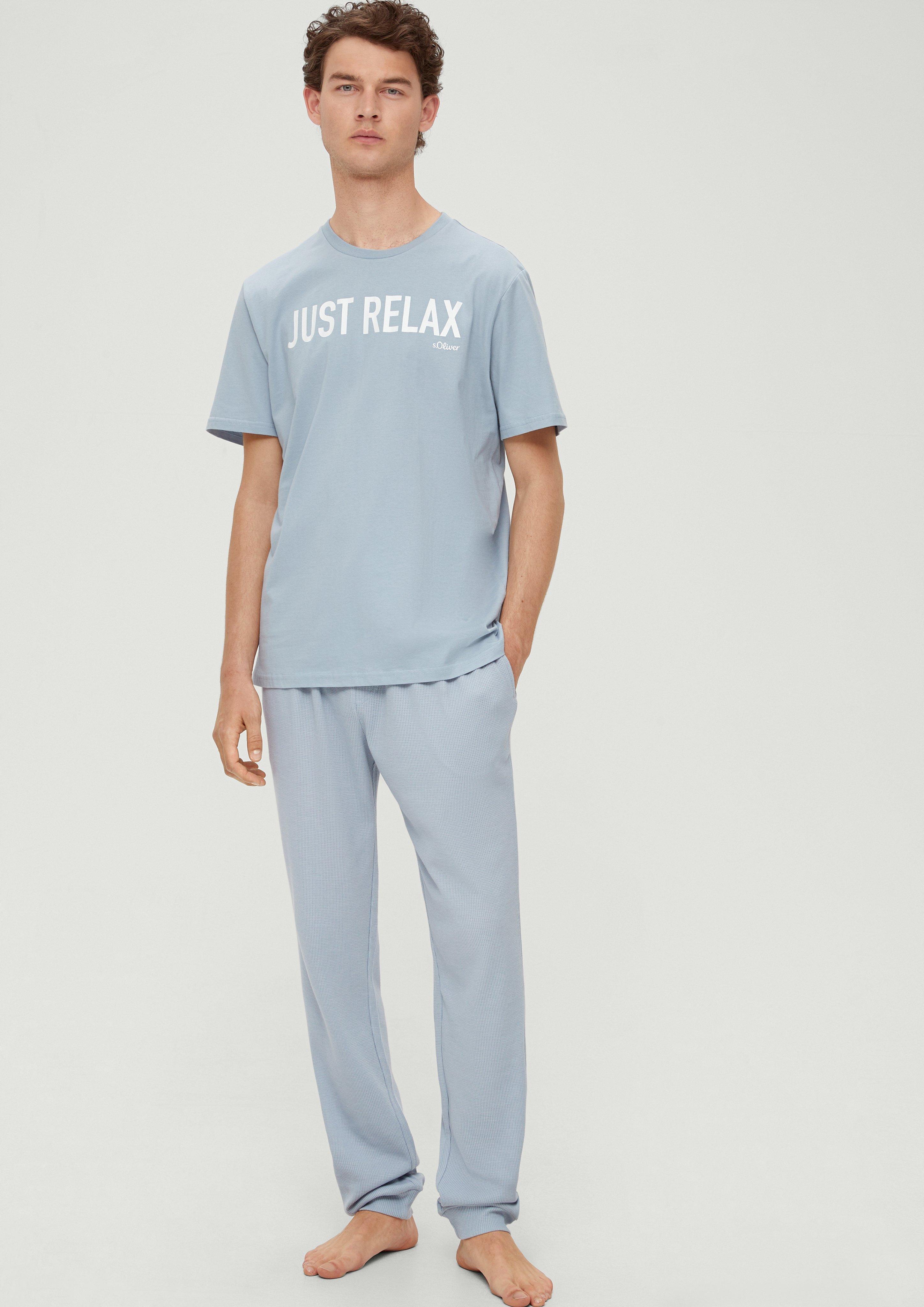 Pyjamahose mit Waffelpiqué-Struktur  6008407-5344
