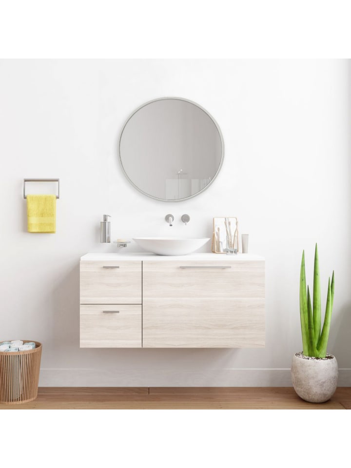 en.casa Wandspiegel Modugno in Weiß (D)40cm günstig kaufen onesize