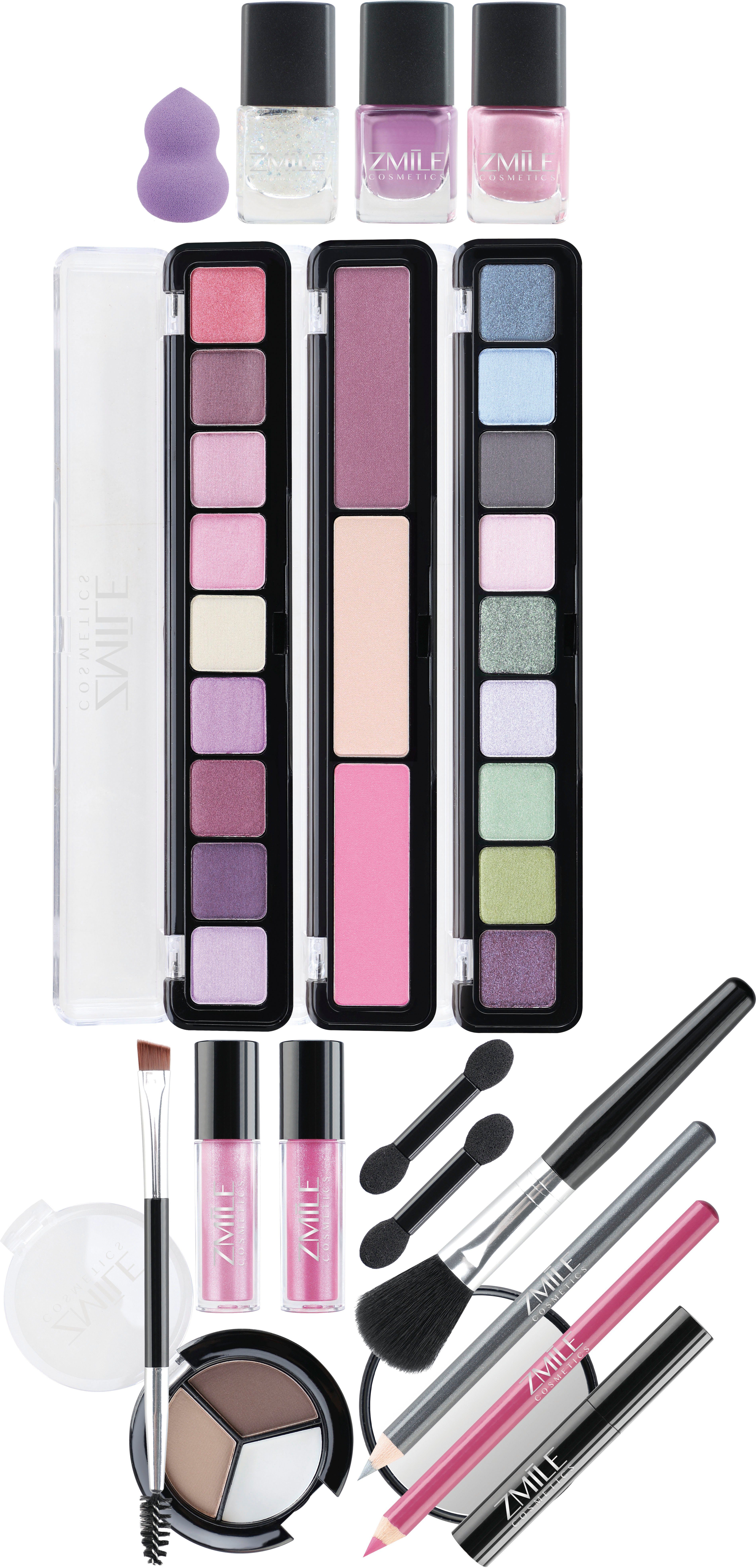 ZMILE COSMETICS Kosmetik-Koffer Kosmetik-Koffer 'Merry Berry', 38-tlg., vegane Kosmetik