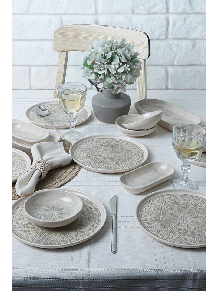 Hermia 14tlg. Frühstücks-Set in Taupe in Grau/ Hellbraun günstig kaufen onesize