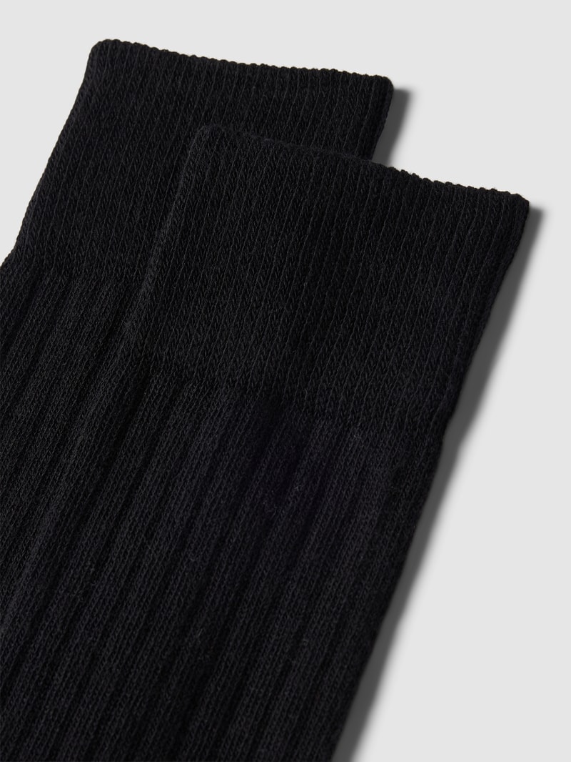 Socken mit Label-Detail im 2er-Pack in schwarz