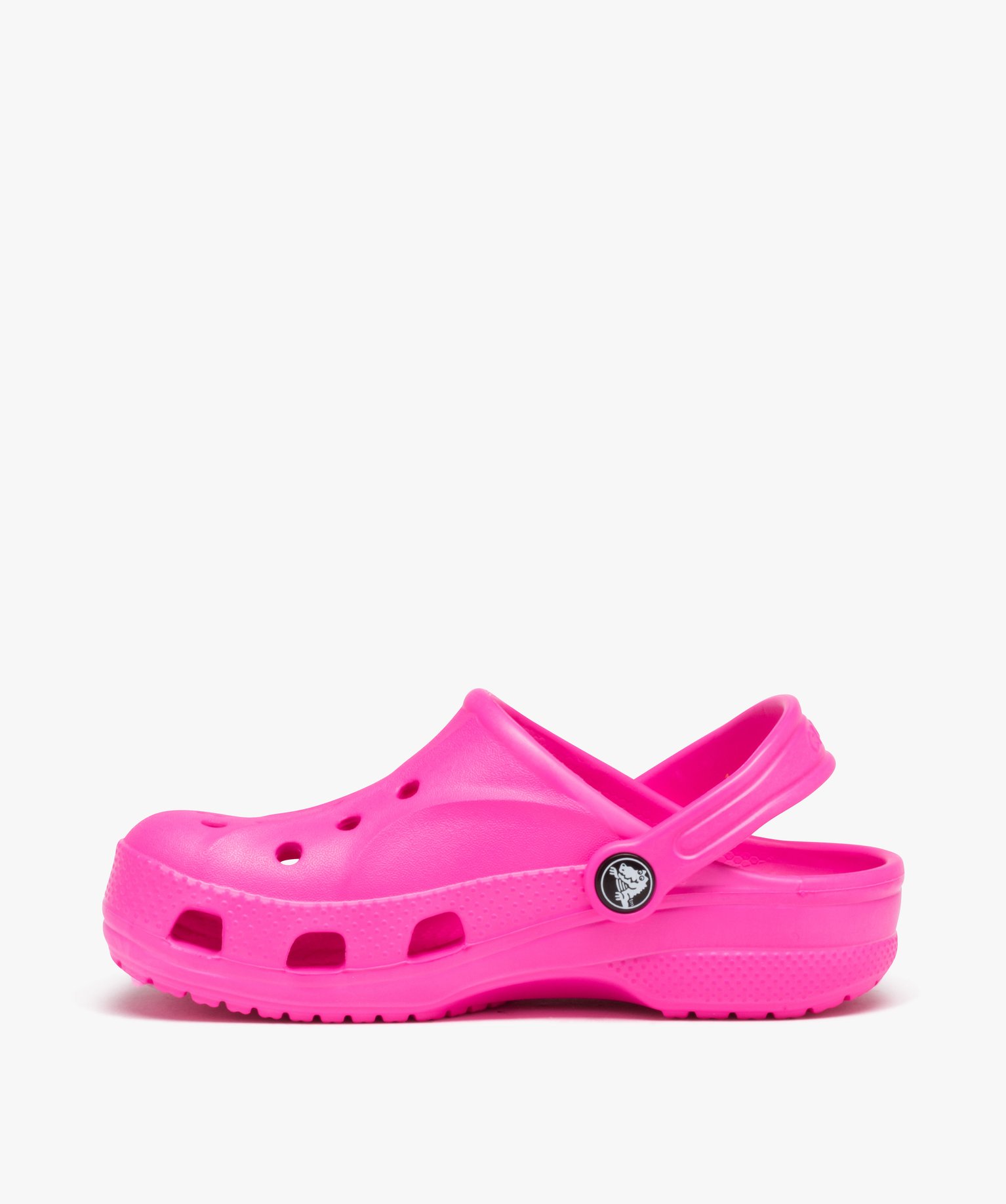 Sabots souples fille unis avec perforations - Crocs rose | GEMO