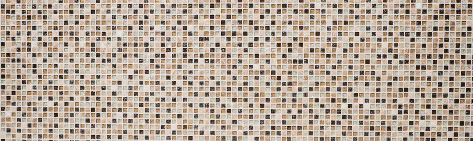Mosani Mosaikfliesen Glasmosaik Naturstein Mosaik hellbeige glänzend / 10 Matten