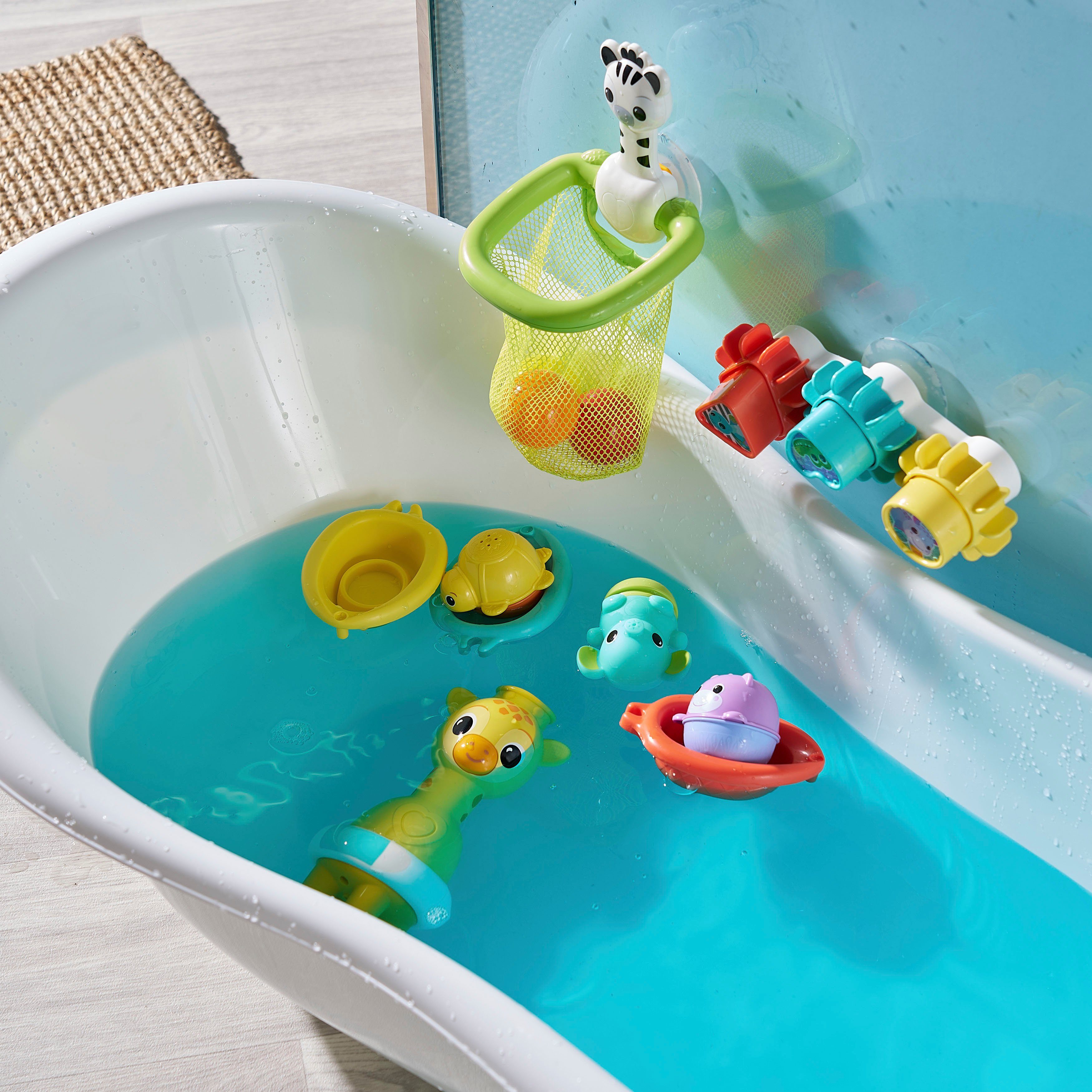 Vtech® Badespielzeug Vtech Baby, Babys Badeset, inklusive Netz