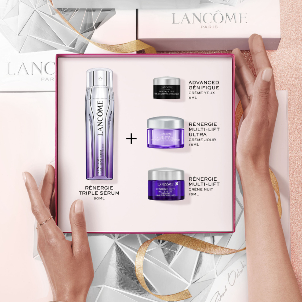 Lancôme Rénergie Coffret Cadeau Sérum Anti-Âge + crème jour, crème nuit & crème yeux