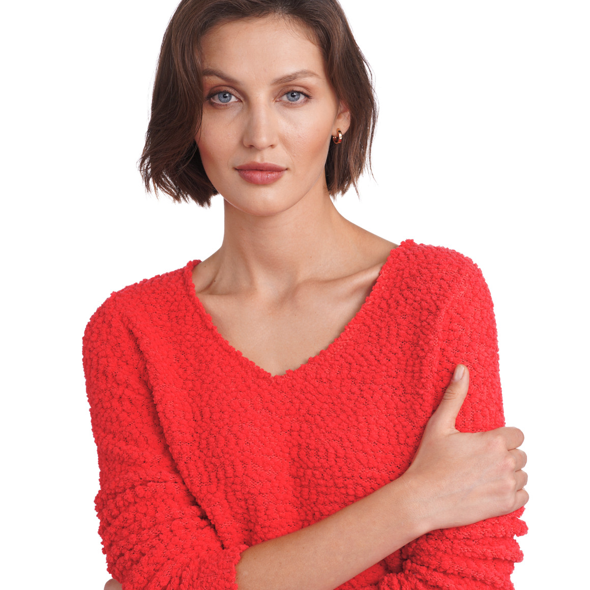 Damen Strickpullover in Chenille-Optik