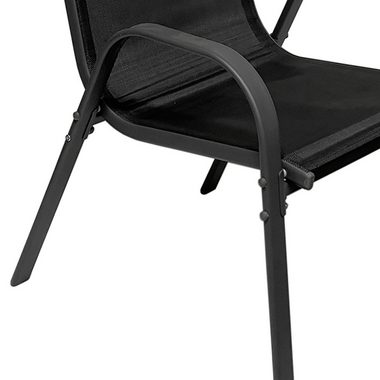 Mojawo Essgruppe Gartengarnitur Sitzgarnitur 5-teilig 125x70cm Anthrazit/Schwarz