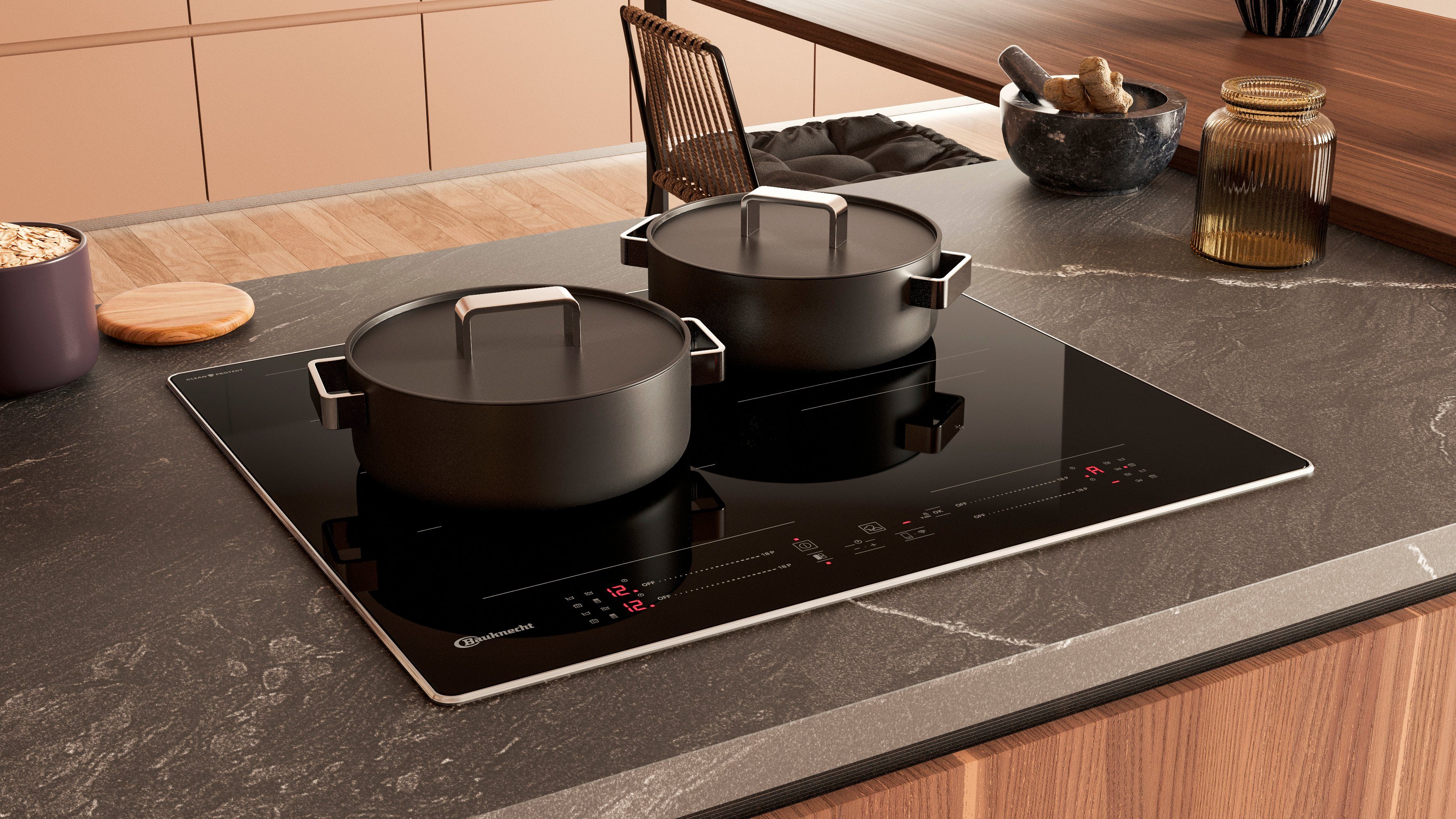 BAUKNECHT Induktions-Kochfeld BS 5860F CPAL, CleanProtect – mühelose Reinigung nur mit Wasser