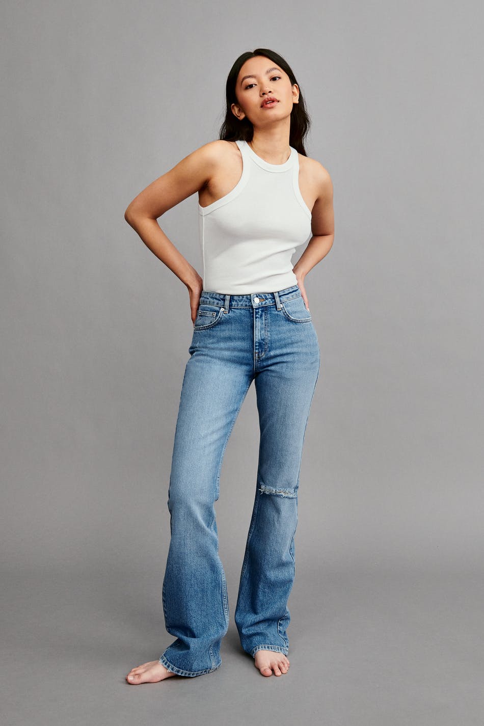 Full length flare jeans