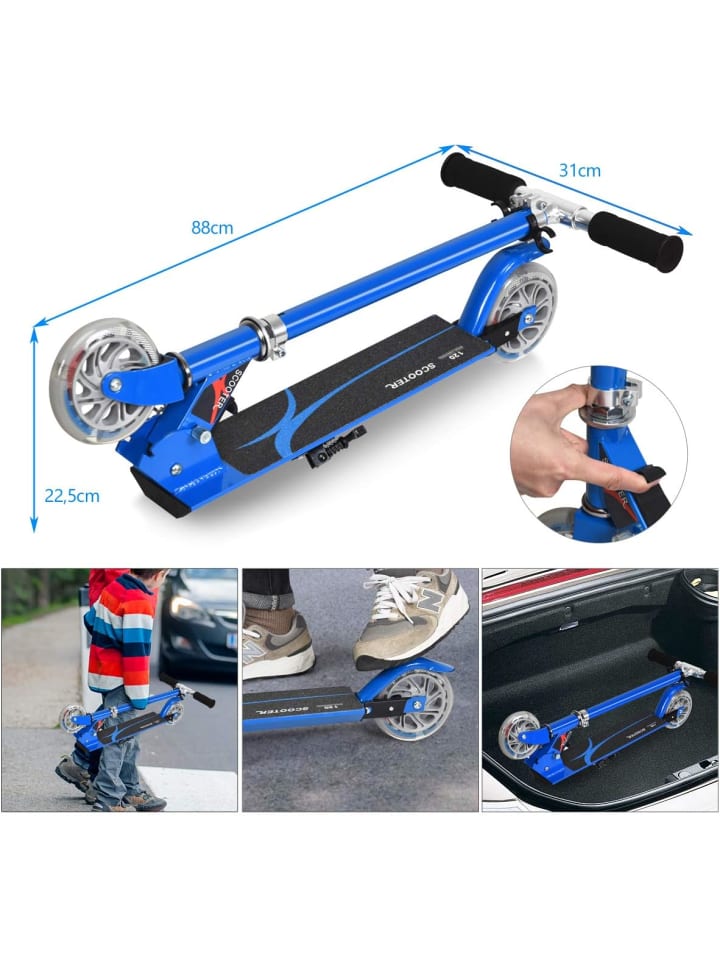 COSTWAY Kinderroller ab 4 Jahre in Blau günstig kaufen 70 cm