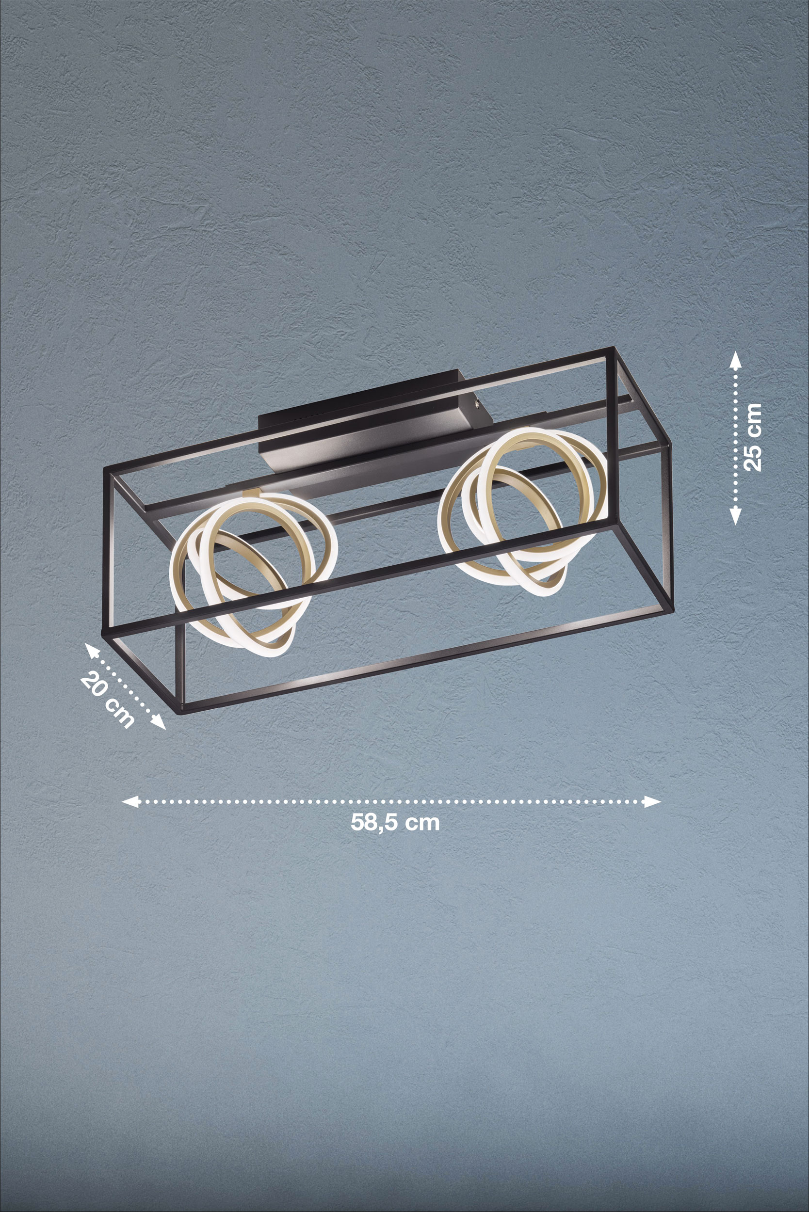 Fischer & HonselLED-Deckenleuchte 2flg