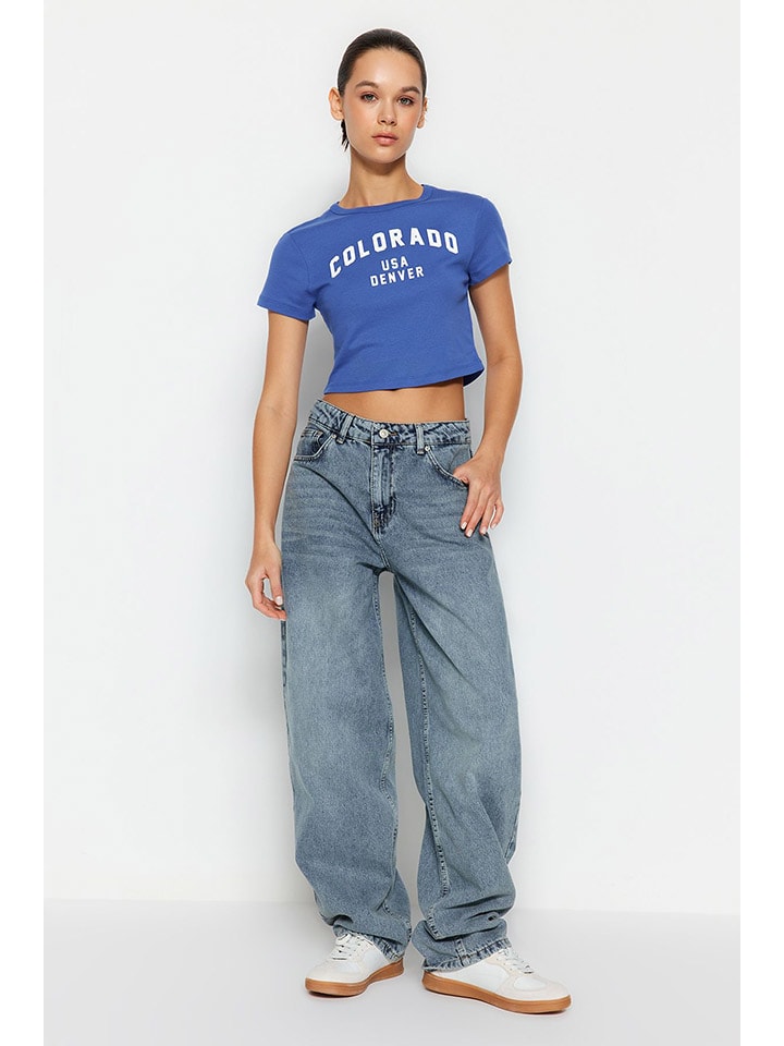 trendyol Jeans - Mom fit - in Blau günstig kaufen