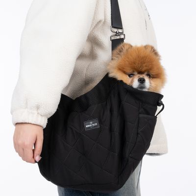 Nomad Tales Blush Schultertasche für Hunde, ebony