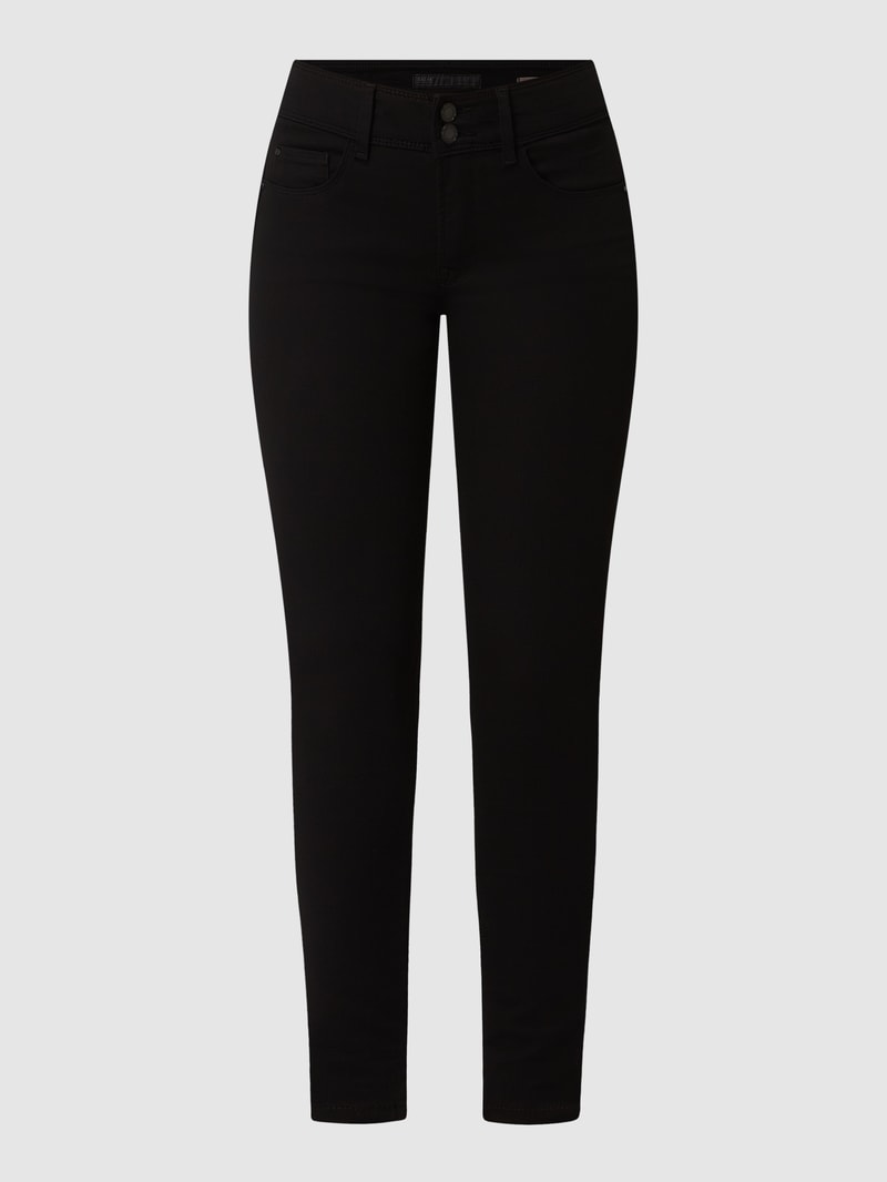 Skinny Fit Jeans mit Stretch-Anteil in schwarz