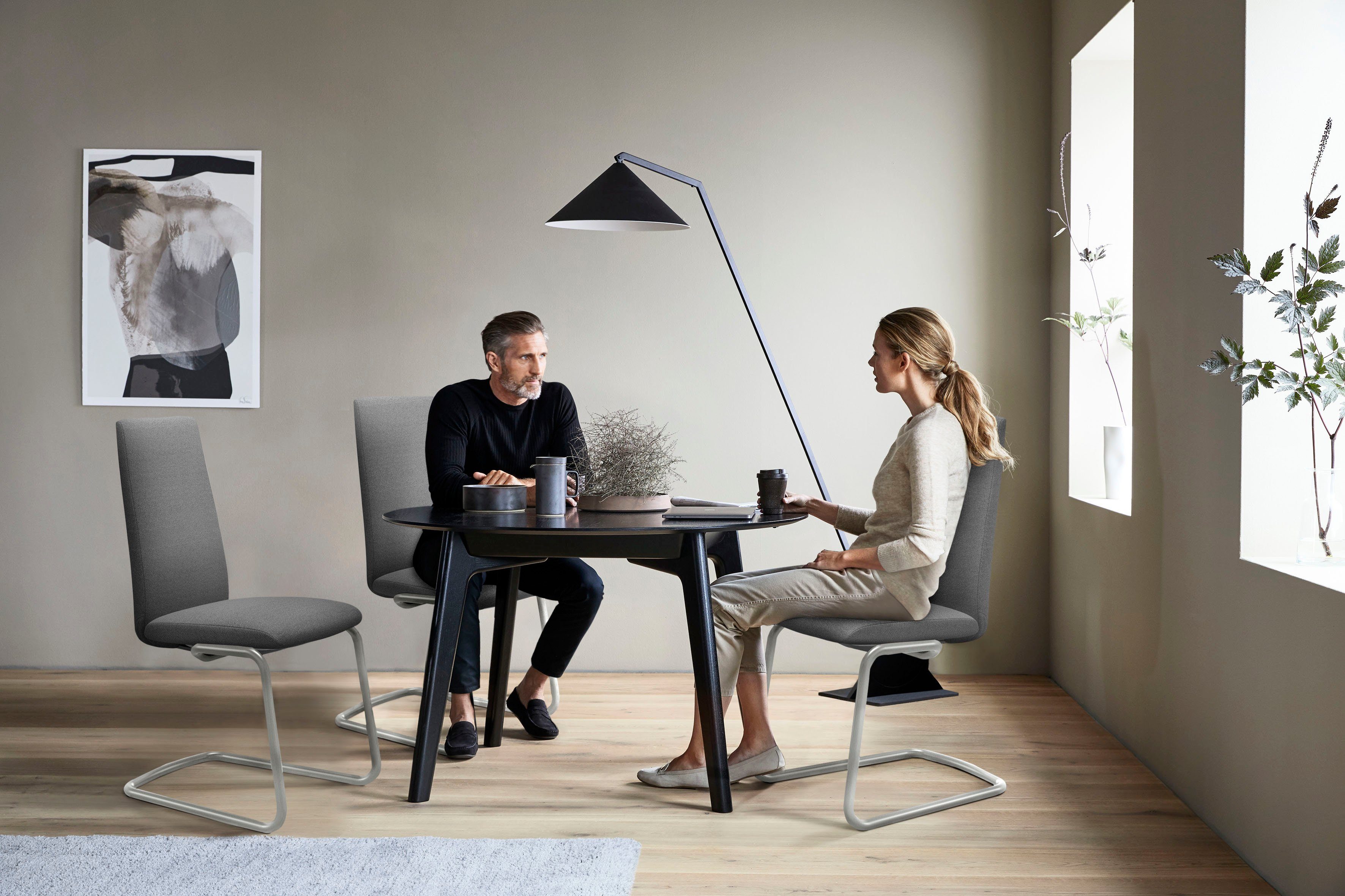 Stressless® Polsterstuhl Laurel, High Back, Größe L, mit Beinen aus Stahl in Schwarz matt