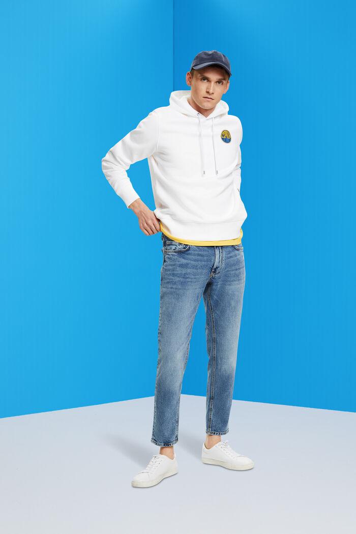Baumwoll-Kapuzensweatshirt mit Logo