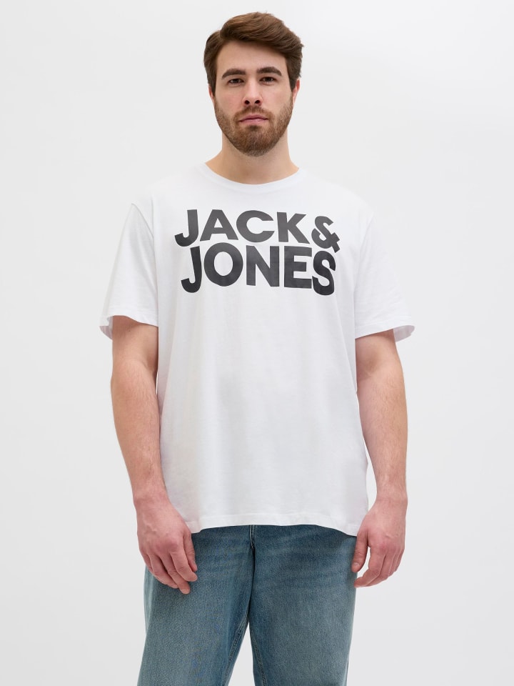 JACK & JONES PLUS T-shirt in White 1 günstig kaufen