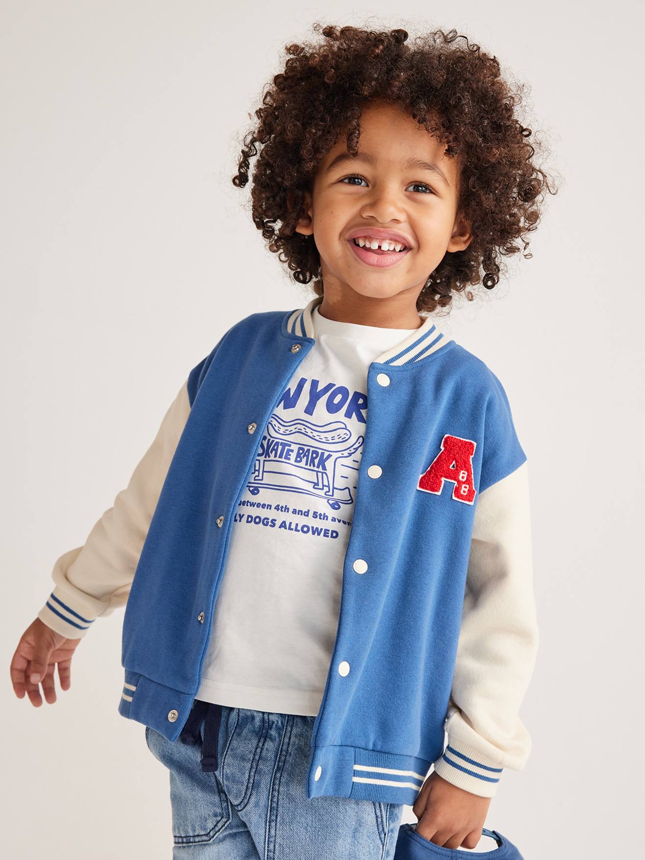 Vertbaudet Jungen T-Shirt mit Schriftzug oder Print BASIC Oeko-Tex - wollweiß