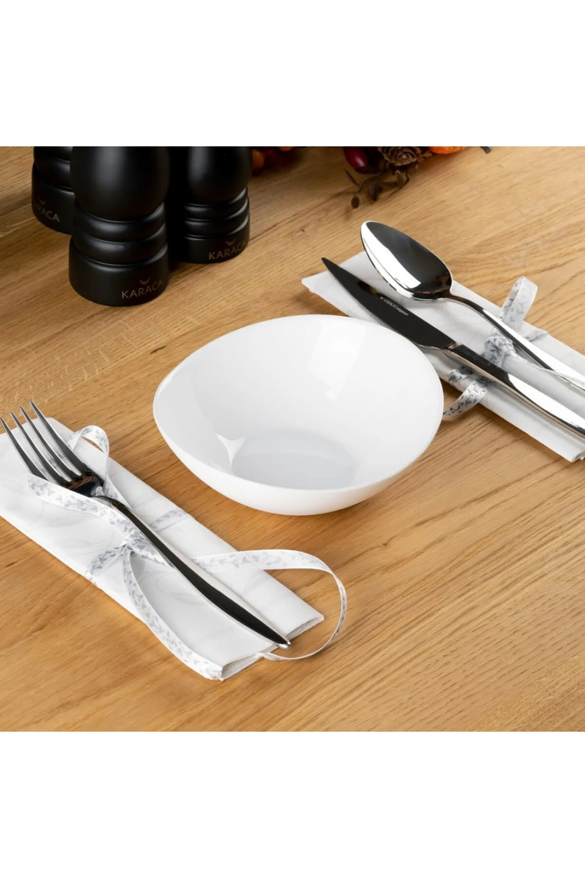Karaca  White Pure 24-teiliges Tafelservice-Glas für 6 Personen