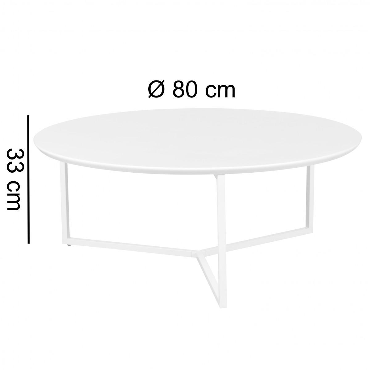 Wohnling Design Couchtisch Holz Weiß/Matt
