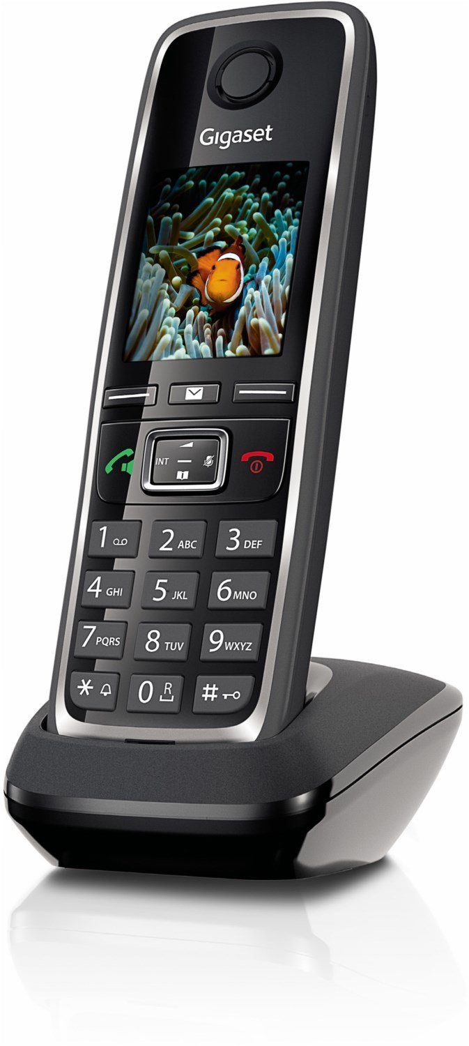 Gigaset GIGASET C530HX Duo schwarz DECT Mobilteile Schnurloses DECT-Telefon (Mobilteile: 2, TFT-Farbdisplay & Freisprechen & Babyphone)