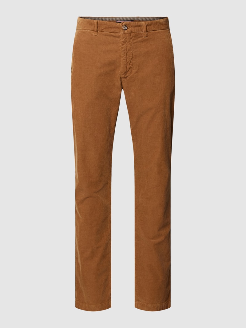 Cordhose mit Logo-Stitching Modell 'DENTON' in camel
