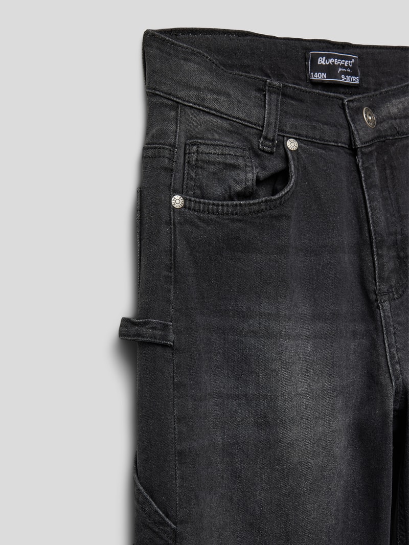 Jeans mit 5-Pocket-Design in schwarz