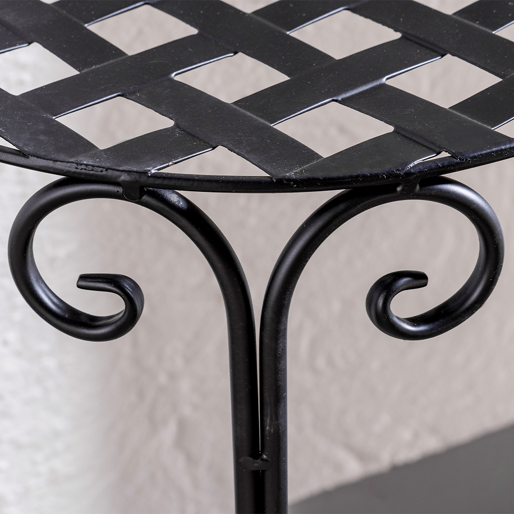 HC Garten & Freizeit Blumenständer 3er Set aus Metall Pflanzenständer Set schwarz