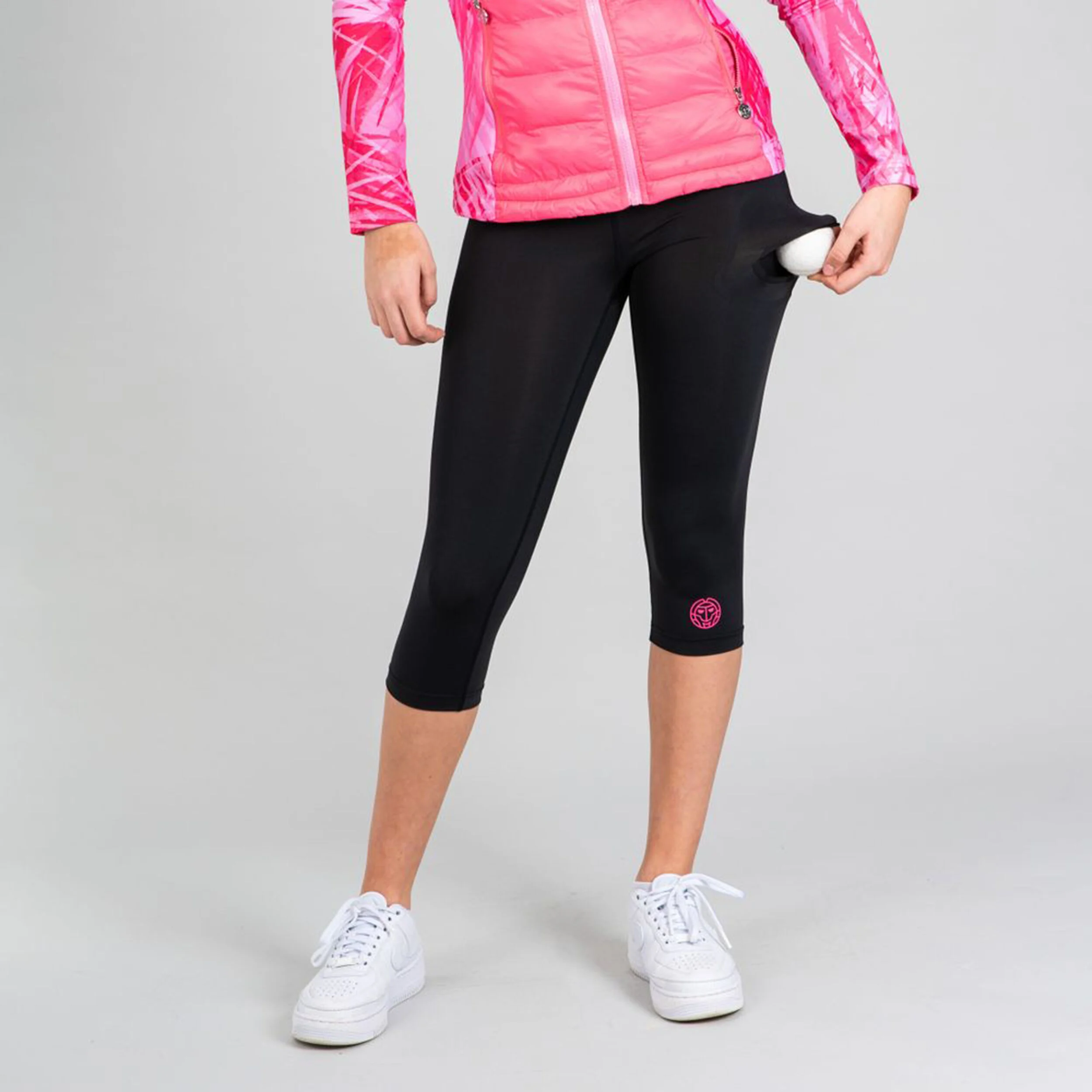 Bruna Tech Tight Damen - Schwarz, Pink