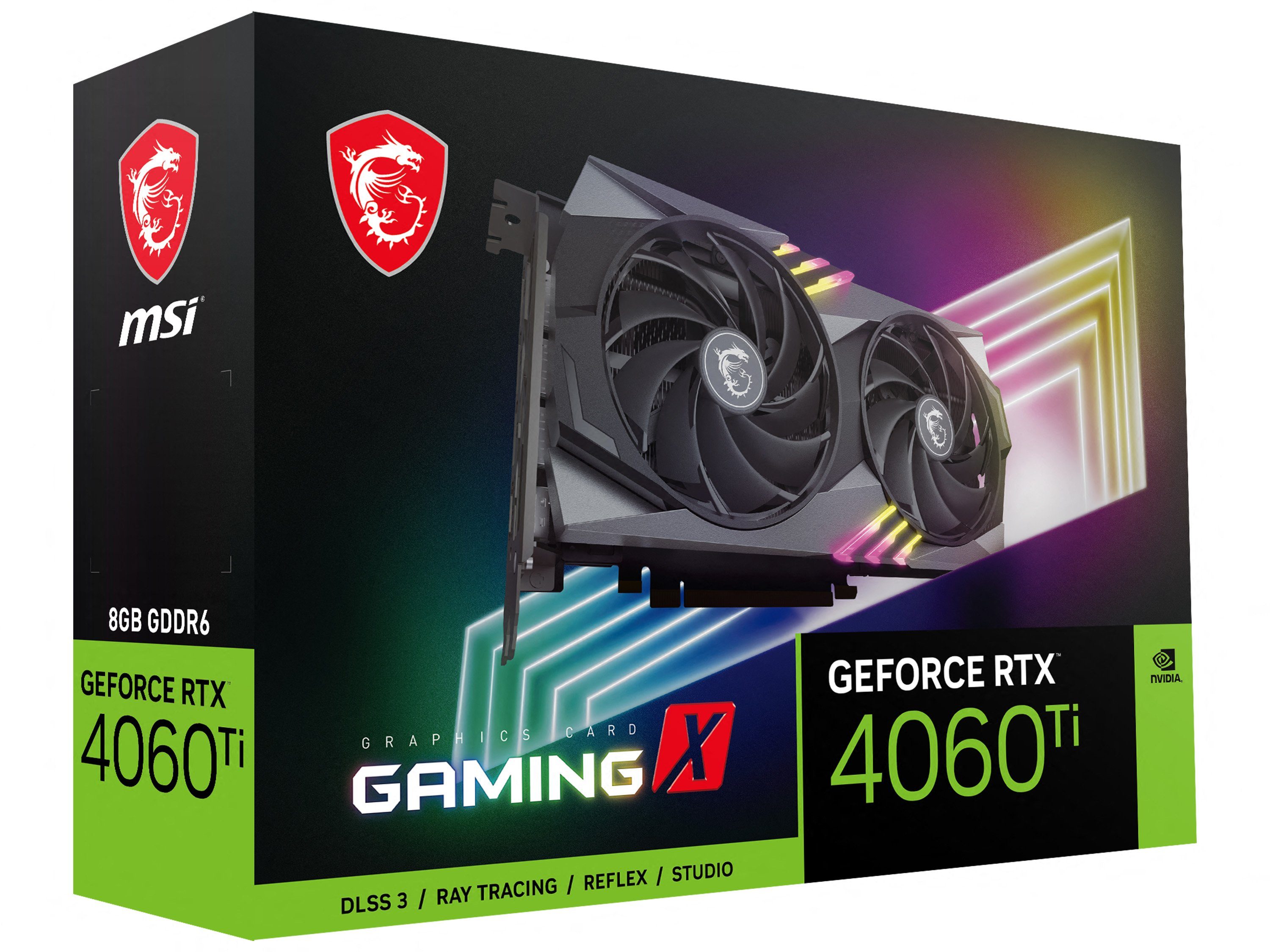 MSI RTX 4060 Ti GAMING X 8G Grafikkarte (8 GB, GDDR6)