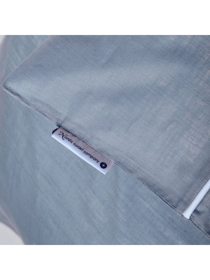 nordic coast company  Hochwertige Babybettwäsche in Blau Grau 80x80 cm günstig kaufen 80x80 cm
