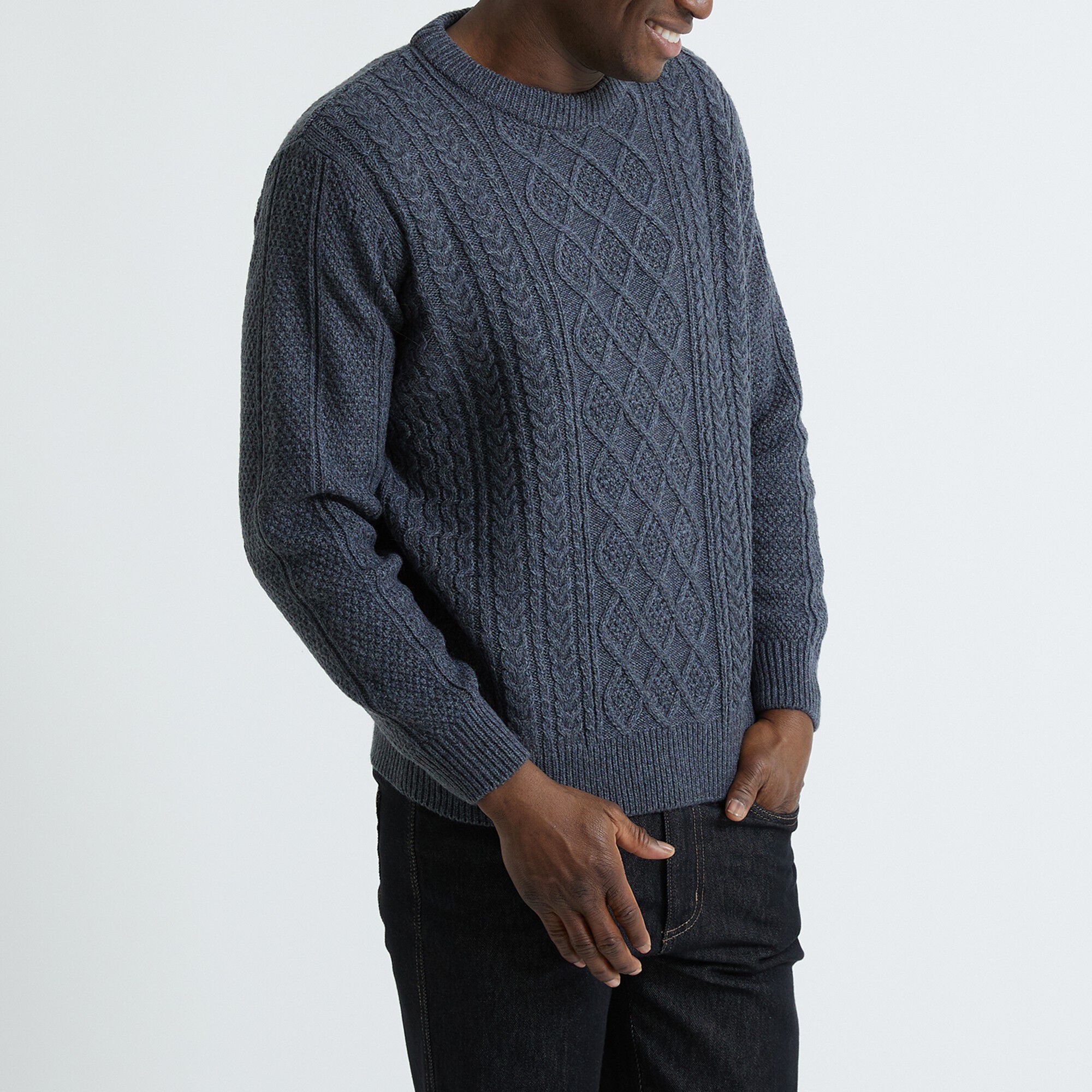 Pull irlandais col rond