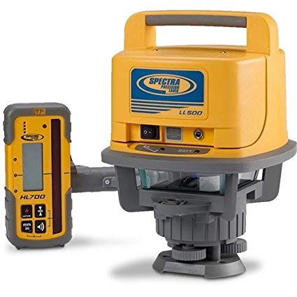 Spectra Physics 601827 LL500 Konstruktionslaser (wiederaufladbar) + Empfänger HL700 + Stativ