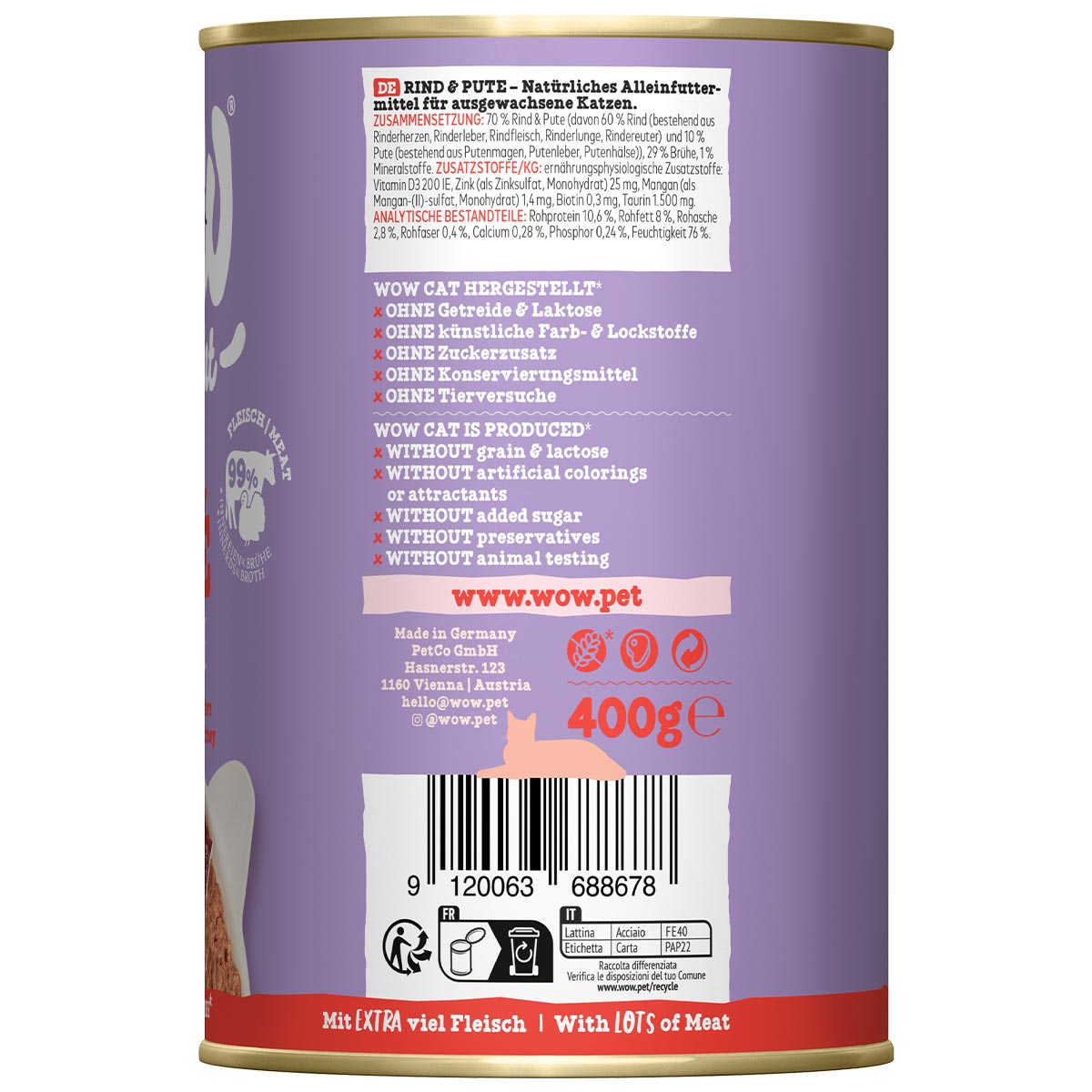 WOW CAT Adult Rind & Pute günstig kaufen bei ZooRoyal