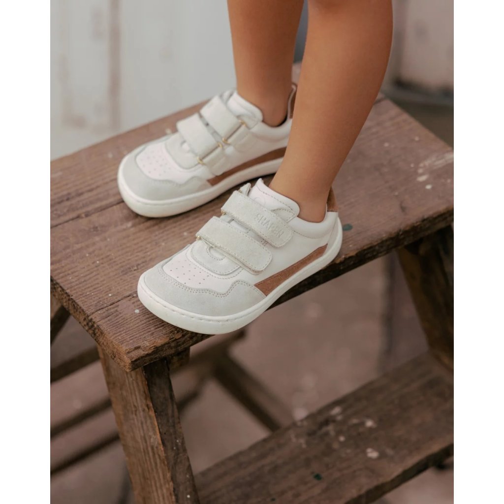 Shapen RE:WIND Mini Beige Leather Barfußsneakers