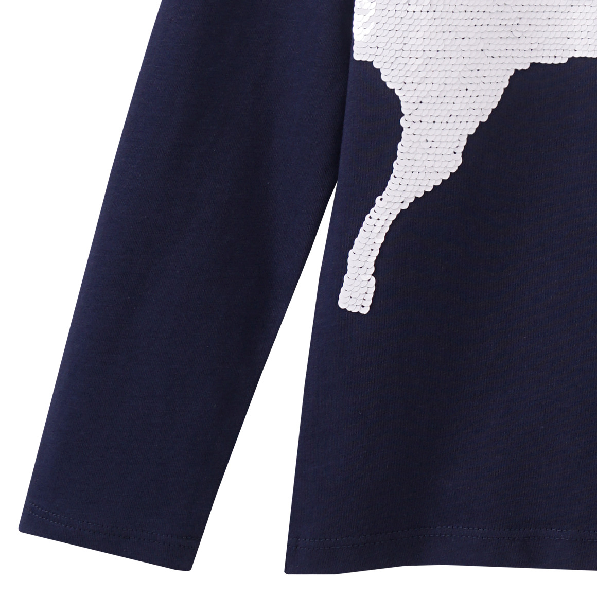 Mädchen Langarmshirt mit Wendepailletten