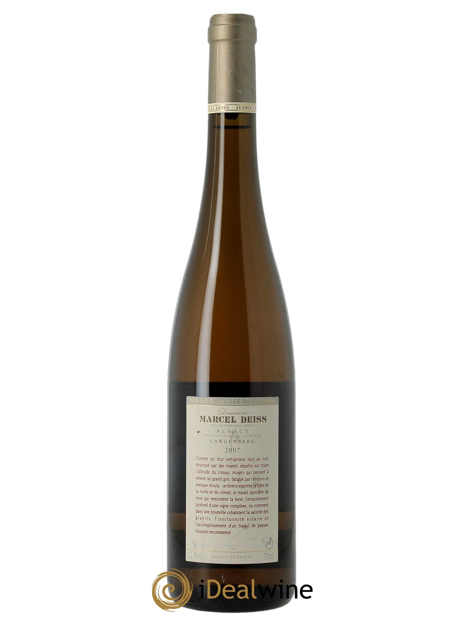 Alsace Langenberg Marcel Deiss (Domaine)  2007 - Lot de 1 Bouteille