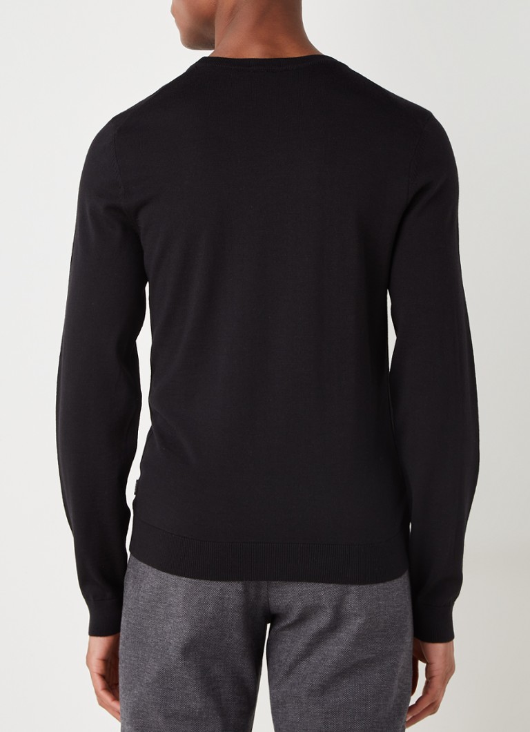 HUGO BOSS Leno-P fine-knit wool pullover