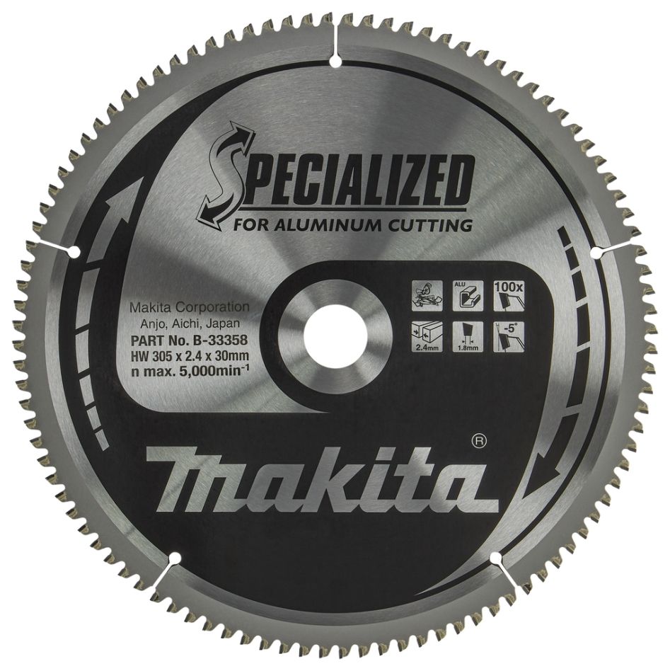 Makita pribor B-33358 HM list pile Specifikacije Aluminij 305 x 30 x 100T