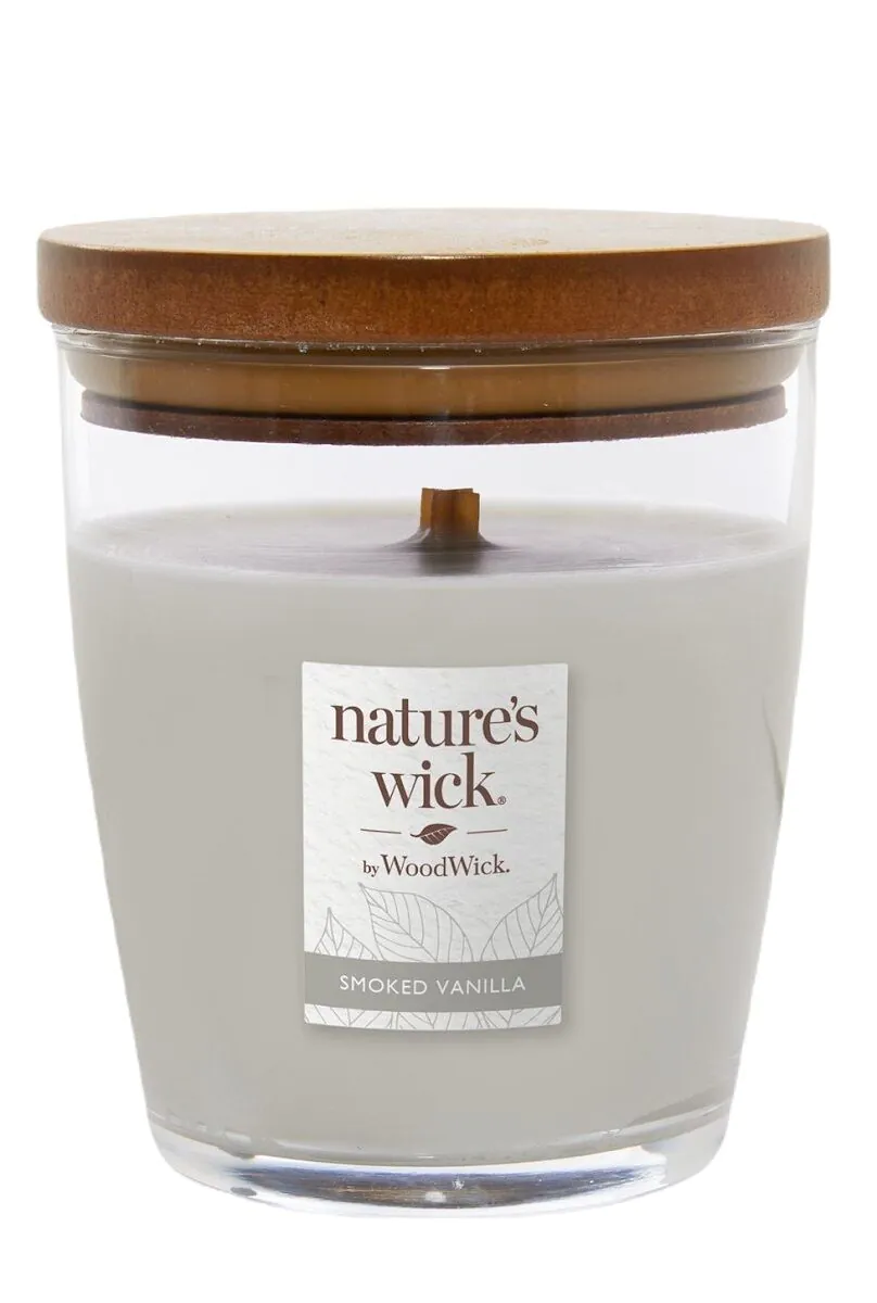 Woodwick мирисна свећа средње димљене ваниле