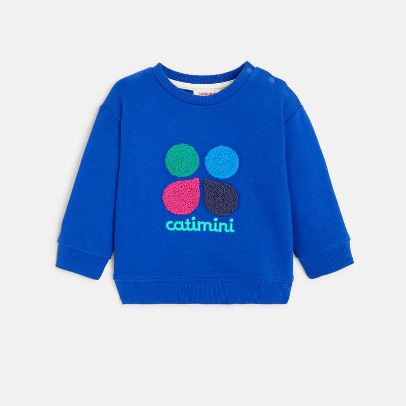 Sweat bébé molleton brodé bleu Catimini