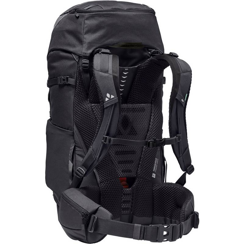 VAUDE Asymmetric 42+8, black Trekkingrucksack