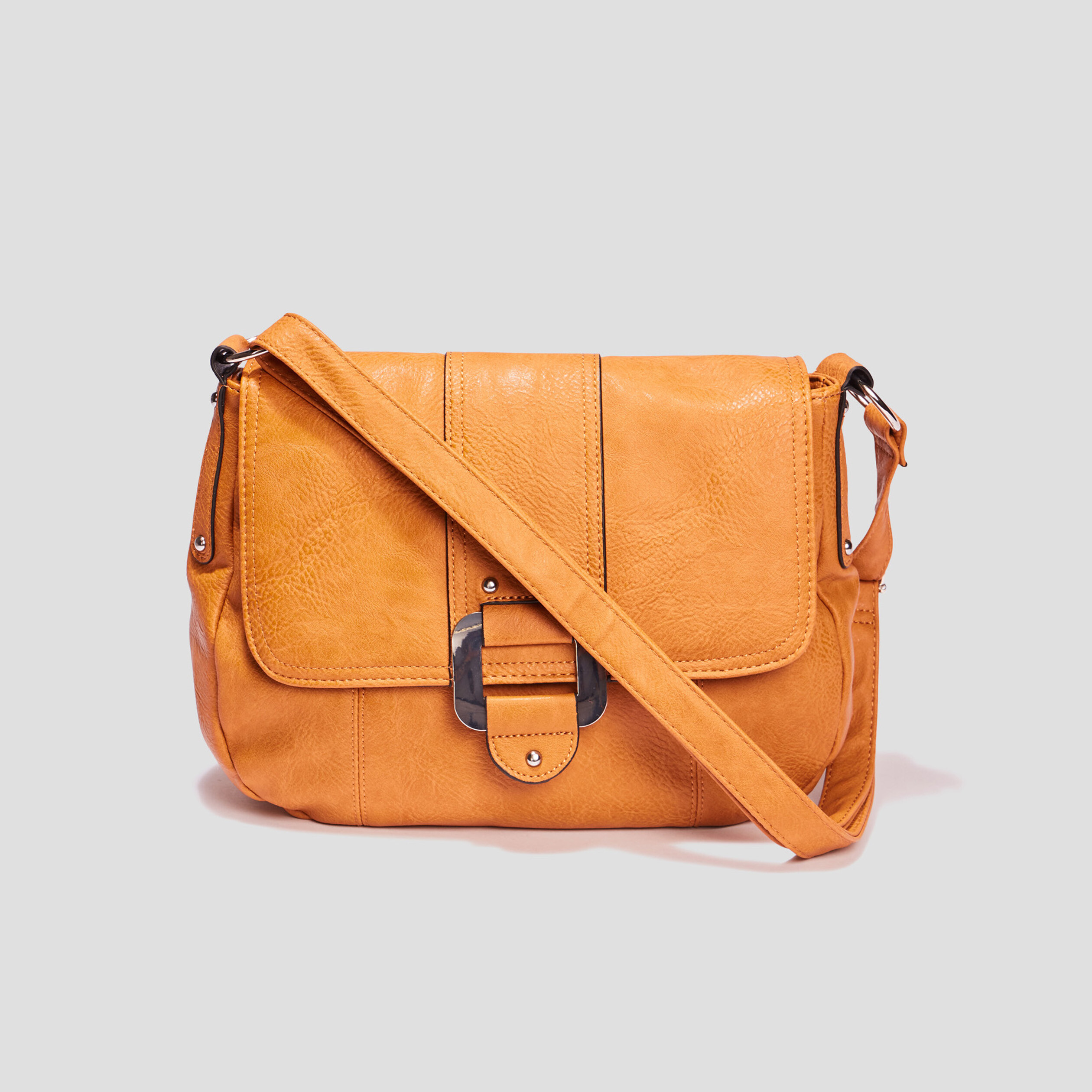 Sac besace avec boucle jaune femme | La Halle